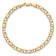 14k Yellow Gold 4mm Double Link Hearts Charm Bracelet