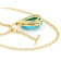 Turquoise Pear Toggle Necklace In 18K Gold Over Sterling Silver