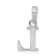 Sterling Silver Polished Block Initial -L- Pendant