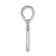 Sterling Silver Polished Block Initial -W- Pendant