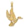 10K Yellow Gold Textured Flying Mallard Duck Charm