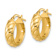 14k Yellow Gold Polished 11/16" Fancy Hoop Earrings