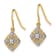 14K Yellow Gold and Rhodium Over 14K Yellow Gold Fancy Filigree Dangle Earrings