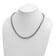 Rhodium Over Sterling Silver Polished 4mm Box 24 Inch Chain