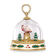 14k Yellow Gold 3D Enameled Christmas Snow Globe Pendant