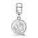 Sterling Silver Rhodium-plated LogoArt Florida State University Small
Dangle Bead