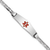 Rhodium Over 14k White Gold Medical Soft Diamond Shape Red Enamel
Mariner Link ID Bracelet