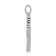 Rhodium Over 14K White Gold Diamond Letter M Initial Pendant