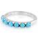 Turquoise Stackable Band Ring In Sterling Silver 3mm