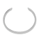 Rhodium Over Sterling Silver Polished and Domed 6mm Children's Cuff Bangle