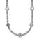 Rhodium Over Sterling Silver Cubic Zirconia Station With Safety Clasp Necklace