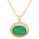 4.13 Ctw Emerald and 0.30 Ctw White Diamond Pendant in 14K YG