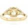Diamond Simulant Elongated Band Ring In 18K Gold Over Sterling Silver 3.26ctw