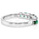 Emerald Band Ring In Sterling Silver 0.65ctw