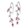 Rhodium Over 14K White Gold Diamond and Pink Sapphire Earrings