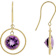 Purple Amethyst 14k Yellow Gold Dangle Earrings 3.32ctw