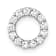 Rhodium Over 10k White Gold 0.26 ctw Diamond Circle Chain Slide Pendant