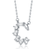Initial C Mixed Cut CZ Pendant Necklace In Sterling Silver 18 Inch