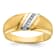 10K Two-tone Yellow Gold with White Rhodium Men's Polished and Satin A
Diamond Ring 0.06ctw