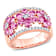 Pink, White Sapphire 14K Rose Gold Ring 3.92ctw