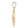 14K Yellow Gold Polished and Satin St Patrick Medal Hollow Pendant