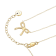 White Cubic Zirconia 18k Rose Gold Over Sterling Silver Bow Necklace 0.43ctw