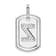 Rhodium Over 14k White Gold Diamond Initial Z Dog Tag Charm