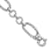 Rhodium Over Sterling Silver Polished and Twisted Link Bracelet