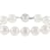 Large White South Sea Simulant Pearl Bracelet In Sterling Silver