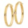 14k Yellow Gold 3mm Oval Hoop Earrings