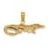 14k Two-tone Gold 2D Textured Alligator Charm