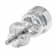 White Cubic Zirconia 14k White Gold Studs With Velvet Gift Box 2.00ctw