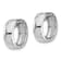 Rhodium Over 14K White Gold 9/16" Round Hinged Hoop Earrings