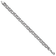 Rhodium Over 14k White Gold 7.5mm Diamond-Cut Double Link Charm Bracelet