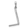 Rhodium Over 14K White Gold Diamond Letter L Initial Pendant