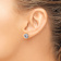 Rhodium Over 14k White Gold Polished 8mm Love Knot Stud Earrings