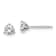Rhodium Over 14K Gold Certified Lab Grown Diamond 1/2ct. VS/SI GH+, 3
Prong Stud Earrings