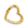 14k Yellow Gold Diamond Heart Chain Slide Pendant