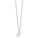 Rhodium Over Sterling Silver Letter W  Initial Necklace