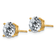 14K Yellow Gold 2.5ct. 7.0mm Round J-K Color Moissanite Earrings