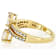 Diamond Simulant Pear And Square Bypass Ring In 18K Gold Over Sterling
Silver 2.93ctw