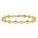14K Yellow Gold Polished and Satin Puffed Circles Bracelet