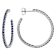 Lab-Created Sapphire Inside-Out Hoop Earrings In Sterling Silver 2.70ctw