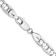 Rhodium over 14k White Gold Solid 5.25mm Concave Mariner 18 Inch Chain