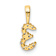 14k Yellow Gold Diamond Number 3 Pendant