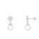 White Cultured Freshwater Pearl 14k White Gold Earrings 7-7.5mm