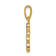 14K Yellow Gold 0.02ct.Diamond Four Leaf Clover Pendant