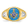 10K Yellow Gold Men's with White Rhodium and Lab Created Sapphire
Masonic Ring
