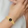 Ladies Charles Hubert IP-plated Black Dial Watch