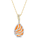 Orange Moonstone & Diamond 14K Yellow Gold Pendant With Chain 16.10ctw